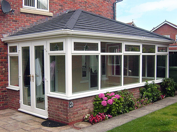 A tiled roof conservatory
